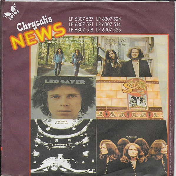 Leo Sayer - Long tall glasses (Duitse uitgave)