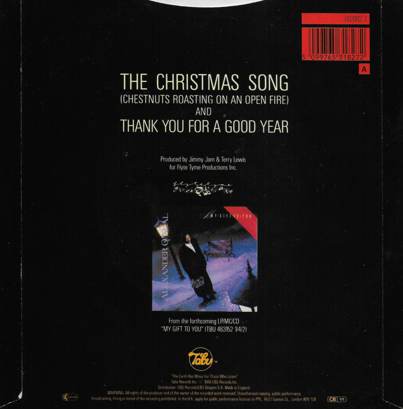 Alexander O'Neal - The Christmas song (Engelse uitgave)