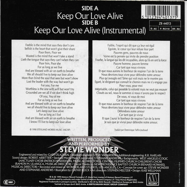 Stevie Wonder - Keep our love alive