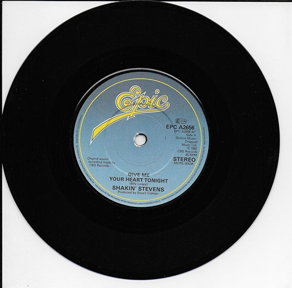 Shakin' Stevens - Give me your heart tonight (Label cover)