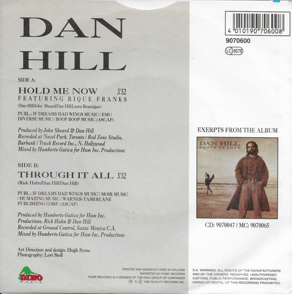 Dan Hill feat. Rique Franks - Hold me now