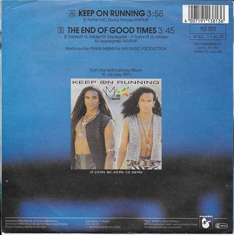 Milli Vanilli - Keep on running