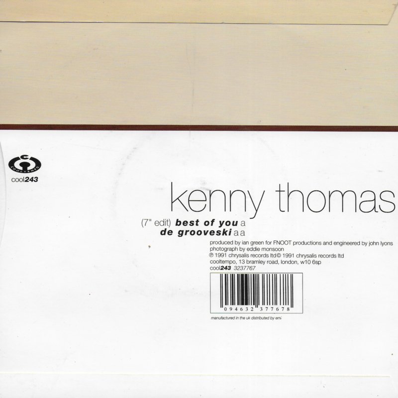 Kenny Thomas - Best of you (Engelse uitgave)