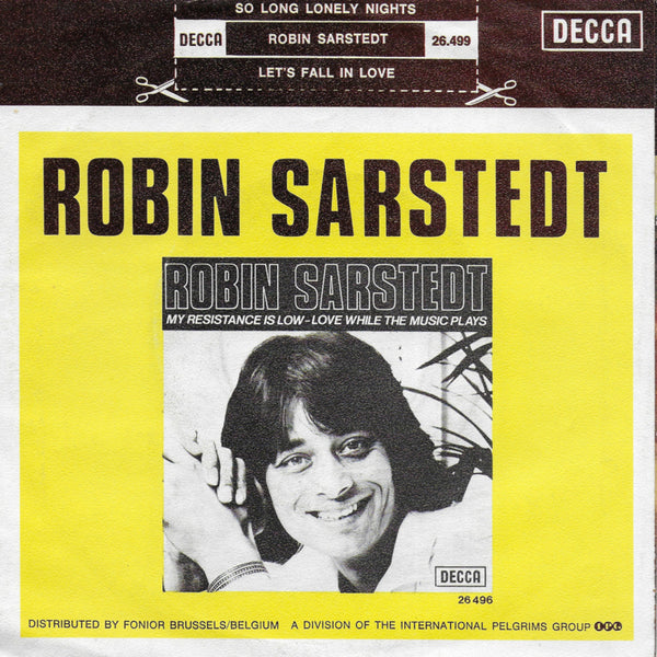 Robin Sarstedt - Let's fall in love (Belgische uitgave)