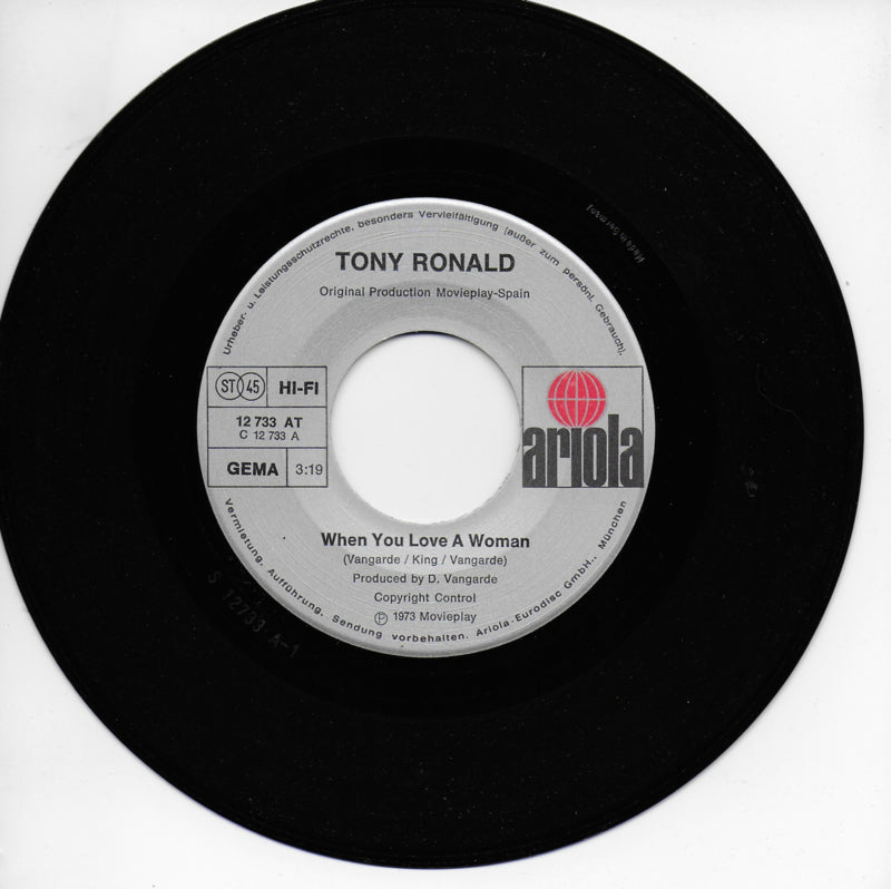 Tony Ronald - When you love a woman