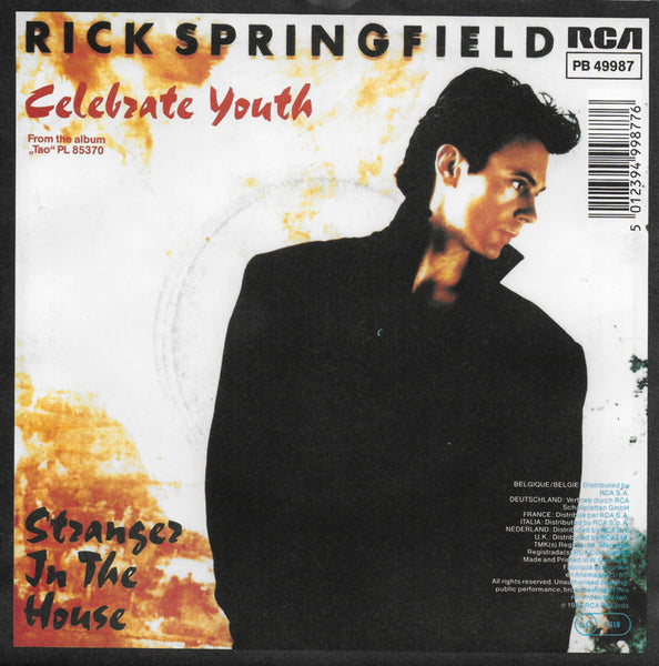 Rick Springfield - Celebrate youth (Europese uitgave)