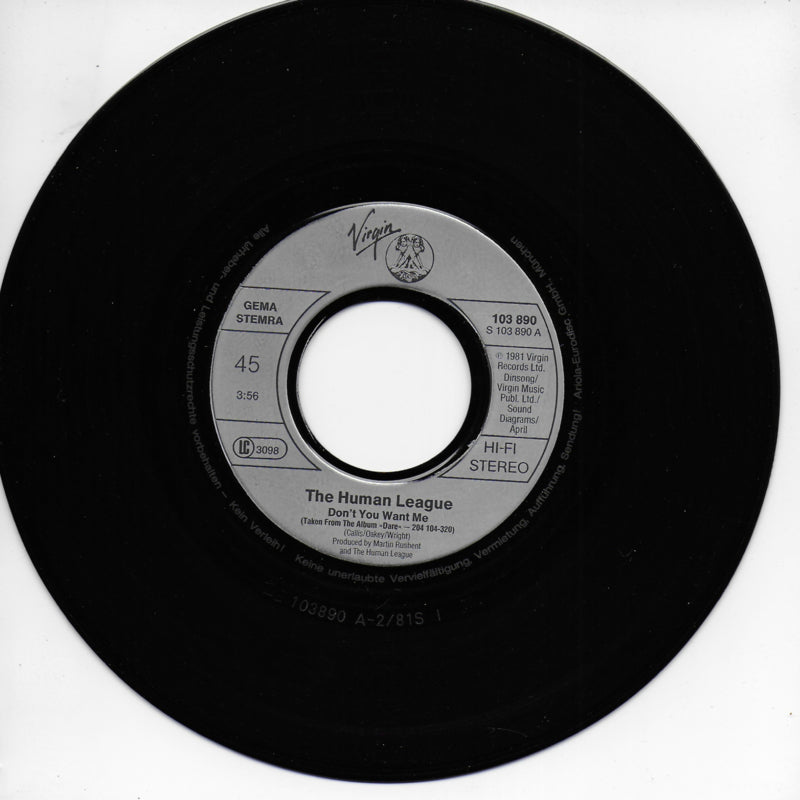 Human League - Don't you want me (Europese uitgave)