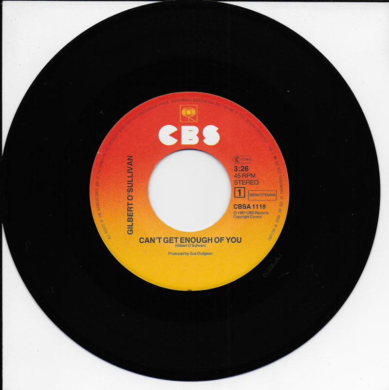 Gilbert O'Sullivan - Can't get enough of you