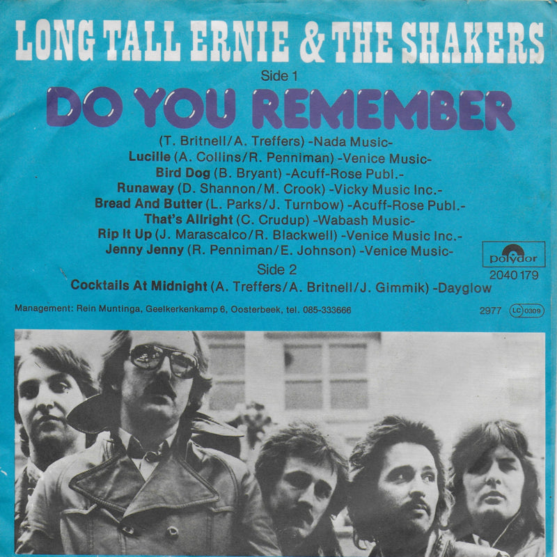 Long Tall Ernie and The Shakers - Do you remember (Duitse uitgave)
