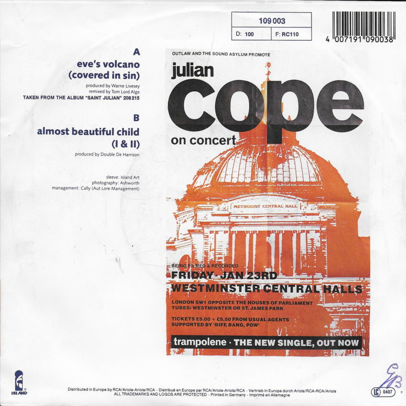 Julian Cope - Eve's volcano (covered in sin)