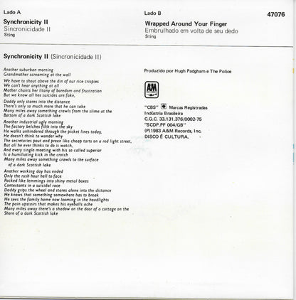 Police - Synchronicity II (Braziliaanse uitgave)