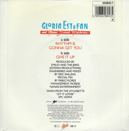 Gloria Estefan and Miami Sound Machine - Rhythm is gonna get you (Engelse uitgave)