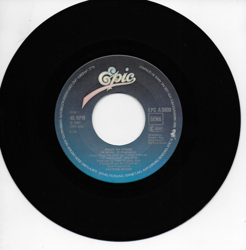 Matthew Wilder - Break my stride (Duitse uitgave)