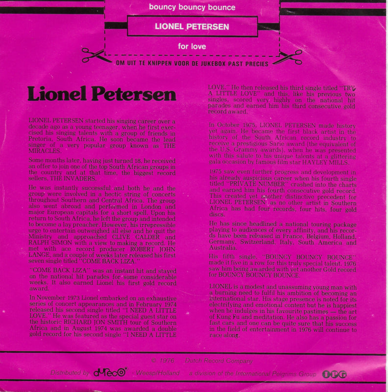 Lionel Petersen - Bouncy bouncy bounce
