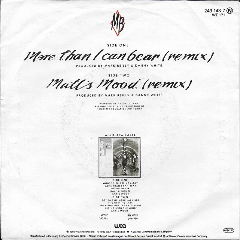 Matt Bianco - More than i bear (remix)