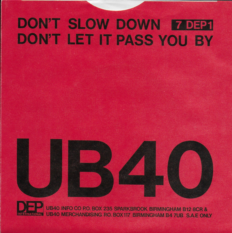 UB 40 - Don't slow down (Engelse uitgave)