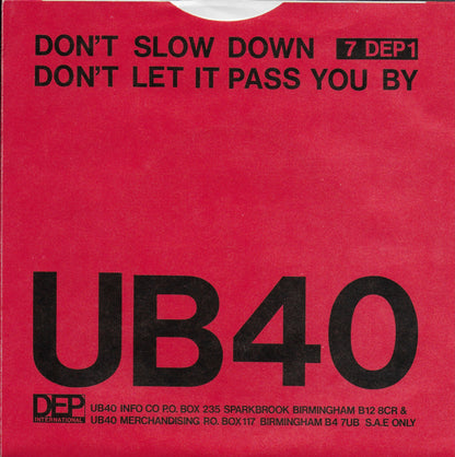 UB 40 - Don't slow down (Engelse uitgave)