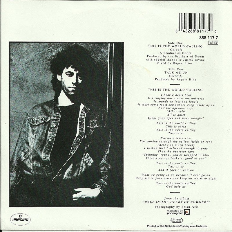 Bob Geldof - This is the world calling