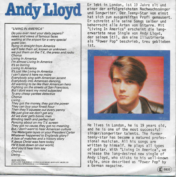 Andy Lloyd - Living in America