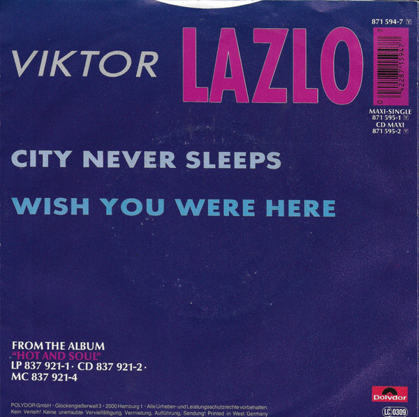 Viktor Lazlo - City never sleeps