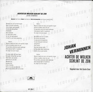 Johan Verminnen - Achter de wolken schijnt de zon