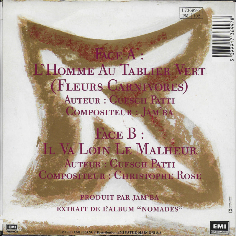 Guesch Patti & Encore - L'homme au tablier vert (fleurs carnivores)