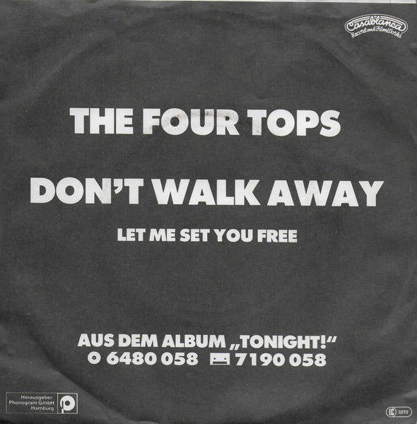 Four Tops - Don't walk away (Duitse uitgave)