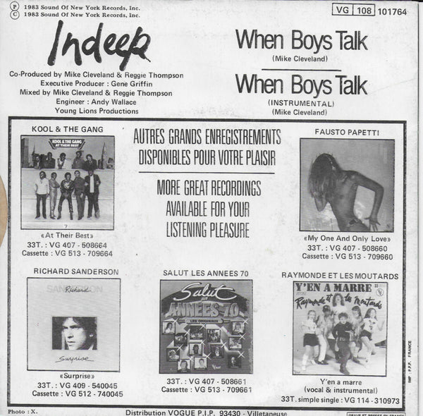 Indeep - When boys talk