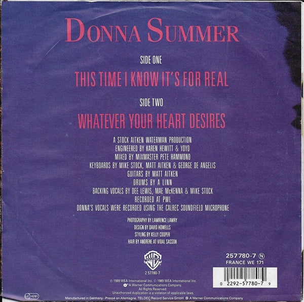 Donna Summer - This time i know it's for real