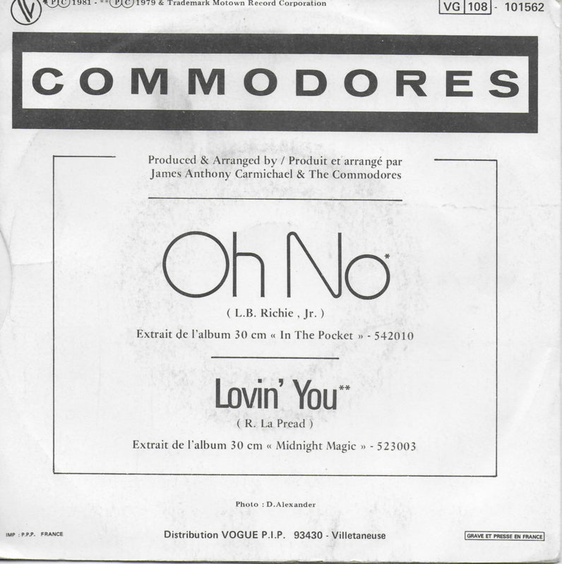 Commodores - Oh no