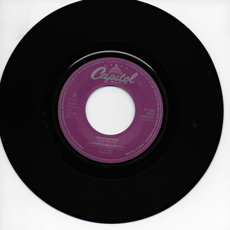 McGuinn, Clark & Hillman - Backstage pass