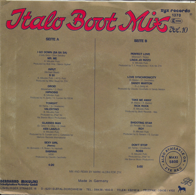 Various - Italo Boot Mix Vol. 10