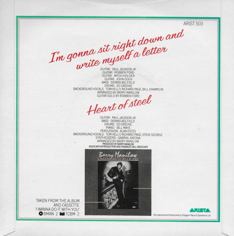 Barry Manilow - I'm gonna sit right down and write myself a letter
