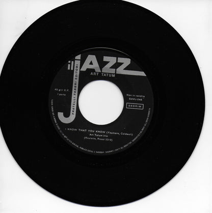 Art Tatum - I know that you know (Italiaanse uitgave)