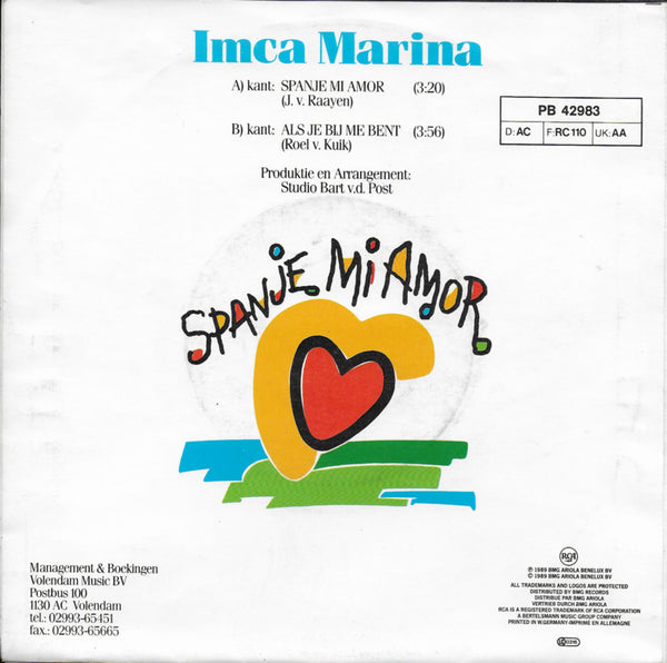 Imca Marina - Spanje mi amor