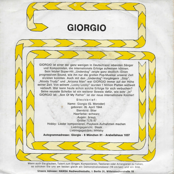 Giorgio - I'm free now