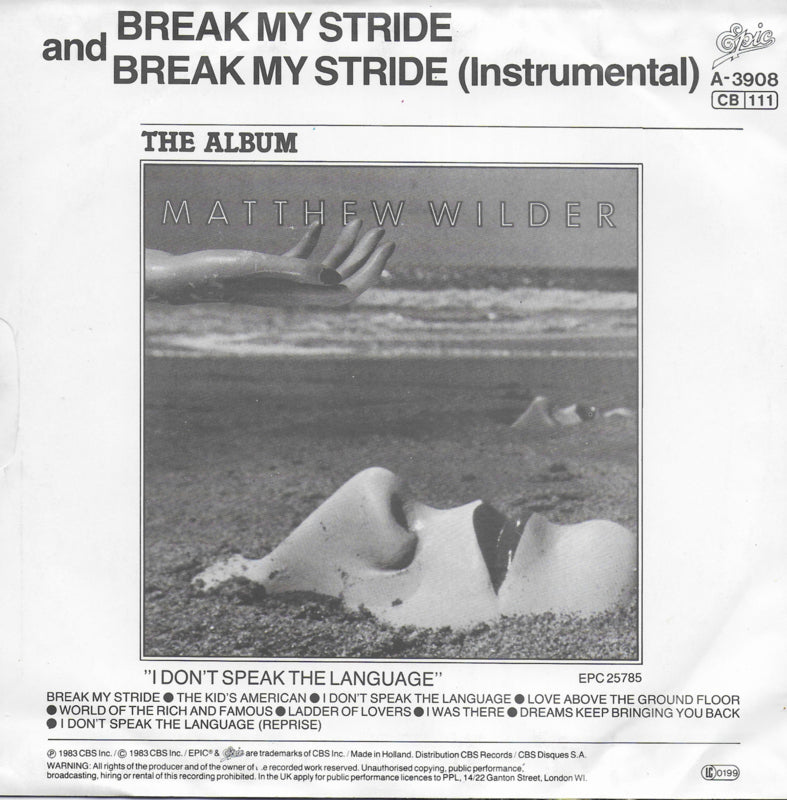 Matthew Wilder - Break my stride (Duitse uitgave)