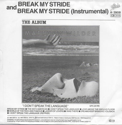 Matthew Wilder - Break my stride (Duitse uitgave)