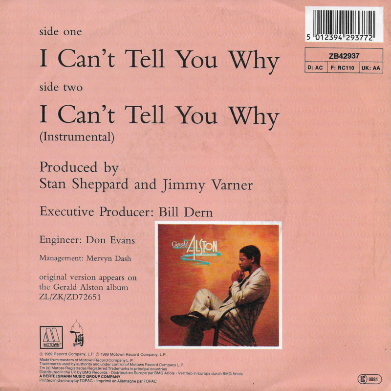 Gerald Alston - I can't tell you why
