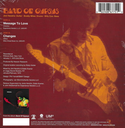 Jimi Hendrix - Message to love (Limited edition of 10650 copies)