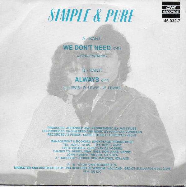 Simple & Pure - We don't need