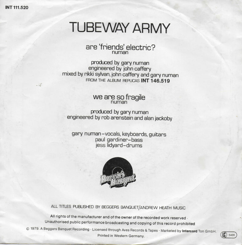 Tubeway Army - Are friends electric? (Duitse uitgave)