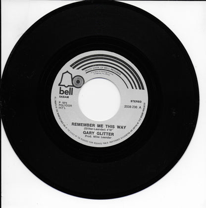 Gary Glitter - Remember me this way (Belgische uitgave)