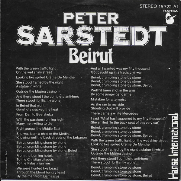 Peter Sarstedt - Beirut